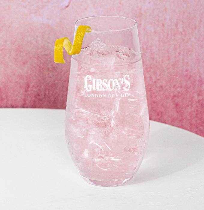 GIBSON'S PINK Tom Collins - Cocktail GIBSON'S