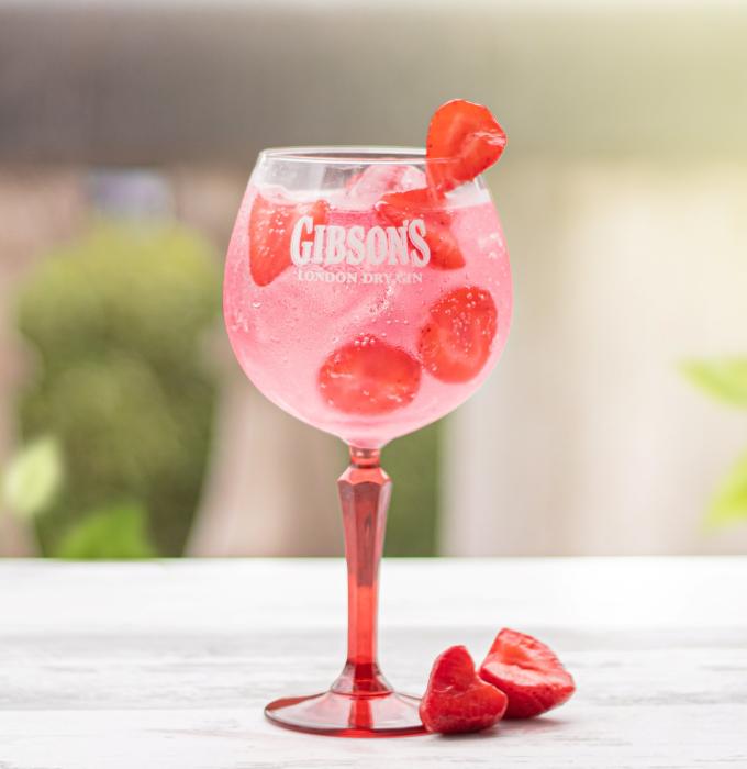 GIBSON'S Gin Pink Tonic Cocktail